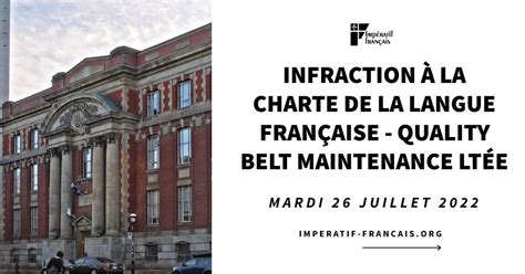 Infraction à la Charte de la langue française : Le site Web de l 